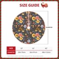 thumbnail image 4 of Kll Colorful Flowers With Butterfly Christmas Tree Skirt 48",Party Decorations Farmhouse For Christmas Decorations Holiday Party, 4 of 8