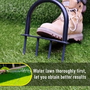 Colwelt 3.5 Manual Lawn Aerator with Non-Slip T-Handle