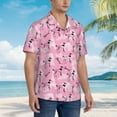 thumbnail image 6 of Uemuo Cartoon Poodle Dog Printed Regular Fit Short Sleeve Casual Hawaiian Shirt for Men,Aloha shirt,Tropical shirt,Floral print shirt,Vacation Beach shirt-, 6 of 9