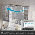 thumbnail image 5 of ANGELES HOME 40" x 32" Aluminum Copper-Free Mirror Medicine Cabinet with Reversible Door, Recessed or Surface Mount, 6 Adjustable Glass Shelves, 5 of 14