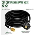 thumbnail image 3 of 12FT Propane Hose Adapter 1lb to 20lb, Propane Tank Hose with QCC1/Type1 for 5-40lb Propane Tanks, Propane Adapter Hose fit for Weber/Coleman/Blackstone Grill, Buddy Heater, Smoker, Camp Stove, 3 of 8