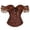 Coffee, variant on Elegant Wedding Corset Top With Lace Sleeves Waist Cincher Shapewear For Bridal,Color:Coffee