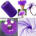 thumbnail image 6 of Purple Tulle Fabric Rolls 6 Inch by 25 Yards Tulle Roll Spool Fabric for DIY Tutu Skirt Baby Shower Birthday Party Wedding Decorations Christmas Craft Supplies (Blue), 6 of 8