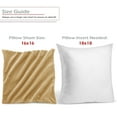 thumbnail image 3 of Nestl Velvet Throw Pillow Covers Solid Square Soft Decorative Pillow Cover for Sofa, 26" x 26", Gold, Pack of 2, 3 of 8