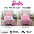 Barbie Kids Twin TieDye BedinaBag, Reversible Comforter and Sheets