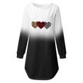 thumbnail image 4 of Pompotops Robe Décontractée Automne à Manches Longues Imprimée Tournesol pour Femmes, Épaules Dénudées, Saint-Valentin, 4 of 5