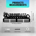 thumbnail image 2 of 1Set Football Theme Medal Display Holder Wall Mounted Tiered Medal Rack Medal Hanger Holder Personalized Ribbon Display Rack Hooks for Living Room Bedroom Gym Stadium, 2 of 8