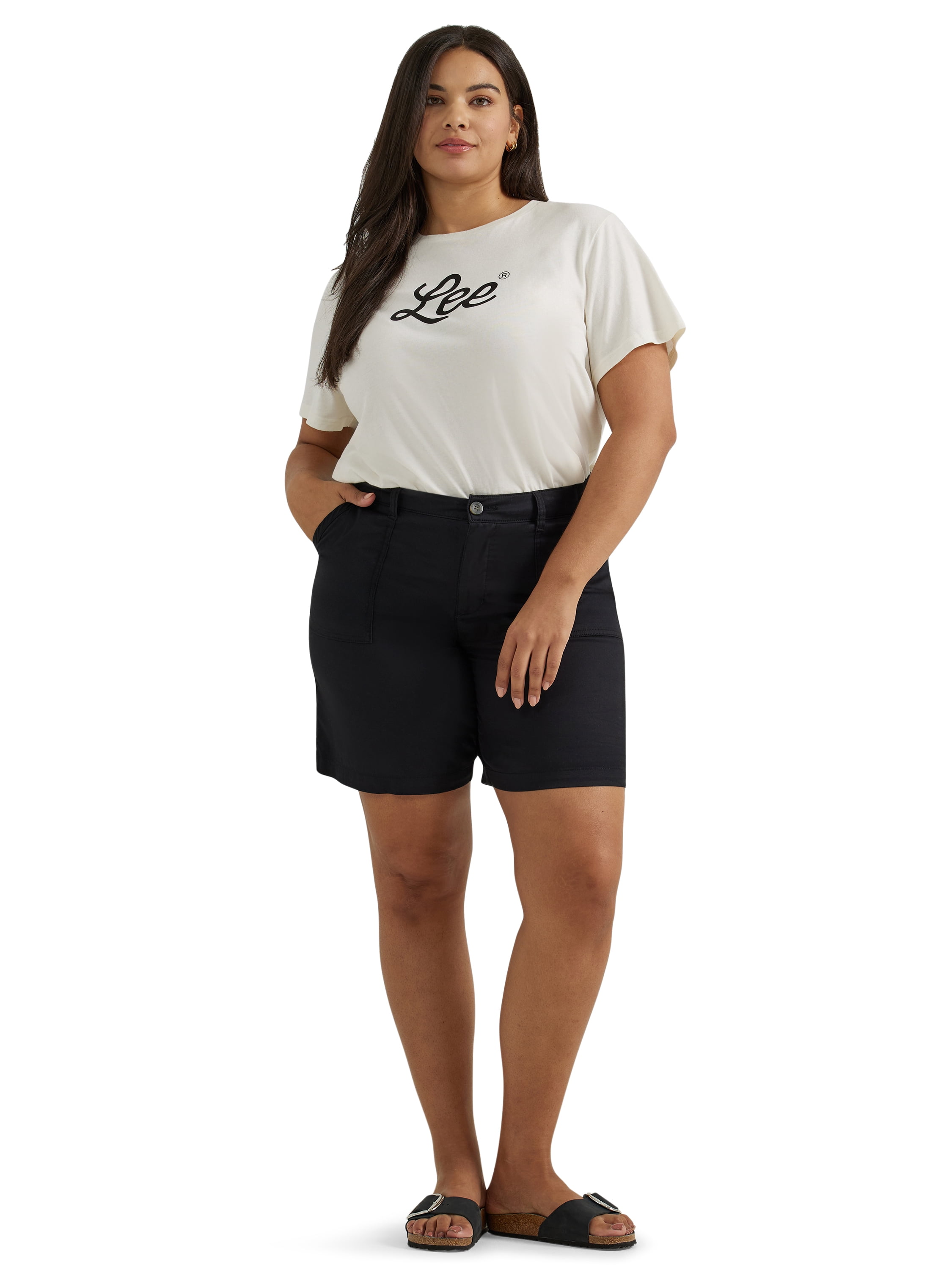 Lee® Womens Plus Size Ultra Lux Comfort with Flex to Go Utility Bermuda, Sizes 14-24