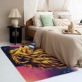 thumbnail image 3 of Lion Rugs for Living Room Bedroom - Animal Rug 5x8 - Starry Sky Carpet for Home Decor - Washable Non Slip Patterned Indoor Large Area Rug - Soft & Low Pile (ZJ&421), 3 of 7