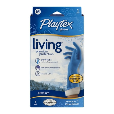 Playtex Living Reusable Gloves With Drip-Catch Cuff Medium - 1 Pair