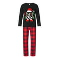 thumbnail image 2 of Elippeo Christmas Pajamas for Family, Long Sleeve Tops + Buffalo Plaid Pants Set Sleepwear Loungewear, 2 of 10