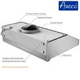thumbnail image 5 of Awoco RH-S10-36S Awoco RH-S10-36S 36'W 7'H Ducted Under Cabinet 4 Speeds 8 Top Vent Stainless Steel Range Hood, 5 of 7
