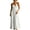 White Dress, variant on Miluxas Women's Wrap V Neck Sleeveless Maxi Dress Spaghetti Strap High Waisted A Line Flowy Sundress with Pockets Summer Beach Vacation Outfits White