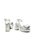 thumbnail image 3 of DREAM PAIRS Women’s Platform Chunky Heels – Bowknot Accent Square Toe Dress Sandals for Weddings, Bridal, and Parties, 3 of 5