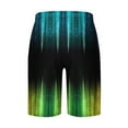 thumbnail image 4 of JIUKU Plus Size Mens Shorts Casual Drawstring Summer Beach Shorts High Waisted Gradient Color Lounge Shorts, 4 of 4