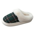 thumbnail image 1 of Gubotare Pantoufles d'Extérieur pour Femmes Pantoufles Confortables pour Femmes Mousse à Mémoire de Forme - Doublure en Peluche Douce Antidérapantes Intérieur Extérieur Chaussures à Bout Ouvert Cadeau Tendance Taille 8.5 (Vert Foncé,8.5), 1 of 9