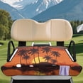 thumbnail image 3 of XYZCANDO Tropical Sunset Palm Tree Golf Cart Seat Cover - 2-Passenger with 4 Storage Pockets - Non-Slip Washable Universal Golf Cart Accessory, 3 of 8