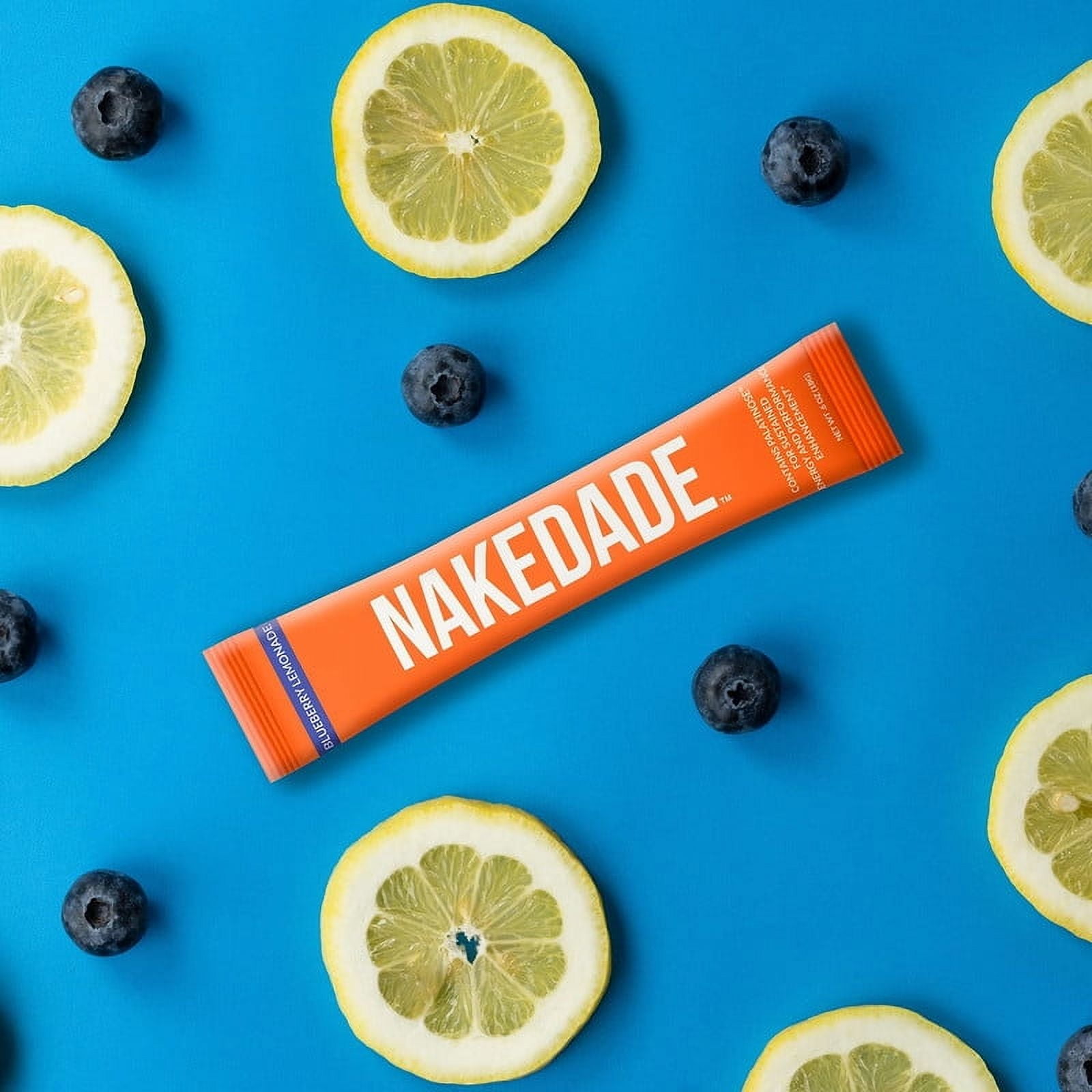Nakedade – Performance Enhancing Sports Drink Powder - Blueberry Lemonade Electrolyte Powder – No GMOs or Artificial Sweeteners, Gluten-Free, Soy-Free, Dairy-Free – 16 Sticks