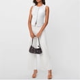 thumbnail image 5 of Lumtrix Womens Button Down Tank Top Going Out Ribbed Sleeveless Shirt Cropped Fitted Vest Y2k Fashion Trendy Summer Clothes White L, 5 of 5