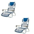 thumbnail image 1 of Ostrich 3-N-1 Aluminum Multi-Position Reclining Beach Chair, Striped (2 Pack), 1 of 6