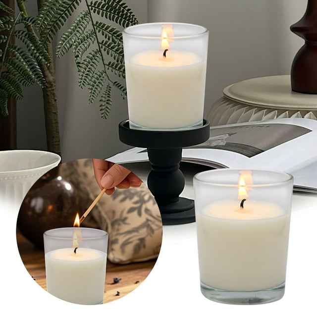Scented Soy Wax Candles For Home Aromatherapy Relaxation With Natural Long Lasting Fragrance And Transparent Glass Jar For Interior