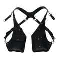 thumbnail image 1 of Armpit Bag Doble Bandolera con Correa Ajustable Bolsillo Interior para Teléfono Diseño Antirrobo y Material de PU Adecuado para Hombres y Mujeres en Trabajo Hogar Viajes Negro, 1 of 8