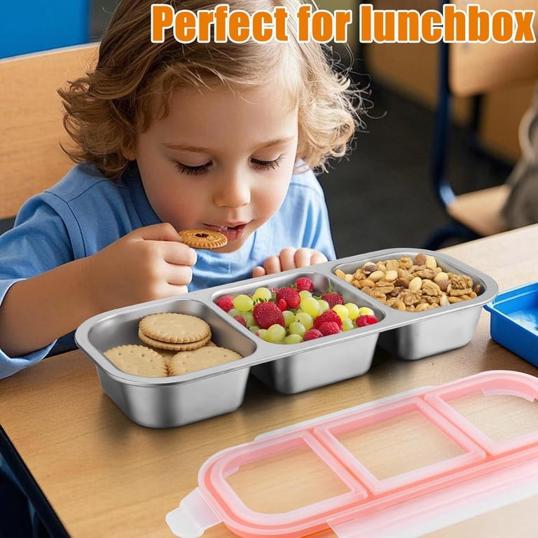 6-Pack Mini Stainless Steel Snack Containers With Lids - 6 Oz, Leakproof, For Kids Lunch, Dip, On-the-Go