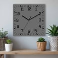 thumbnail image 6 of Pure Dark Grey Wooden Wall Clock Silent Non Ticking, Simple Solid Color Square Wall Clocks Battery Operated, Decor Clock for Home Office, Living Room, Kitchen, 12 Inch, 6 of 9