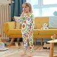 thumbnail image 4 of FORMRS Long Sleeve Top and Pants Pajama Set for Niños 2-Piece Sleepwear, Sizes 18M-8Y, Vegetables Pattern, 4 of 6