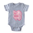 thumbnail image 1 of CafePress - Best Friends Pink New_R - Cute Infant Baby Football Bodysuit, 1 of 1