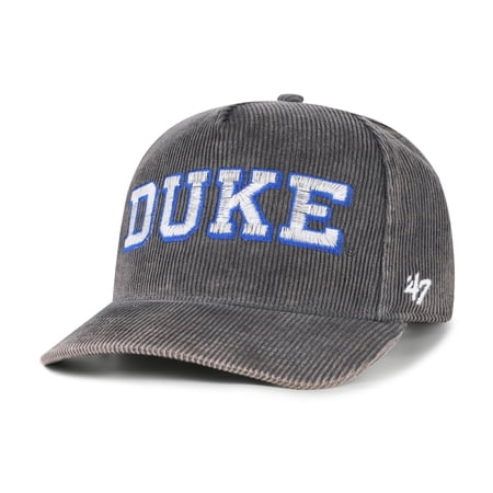 Men s 47 Gray Duke Blue Devils Reclaim Snow Wash Corduroy Hitch Adjustable Hat