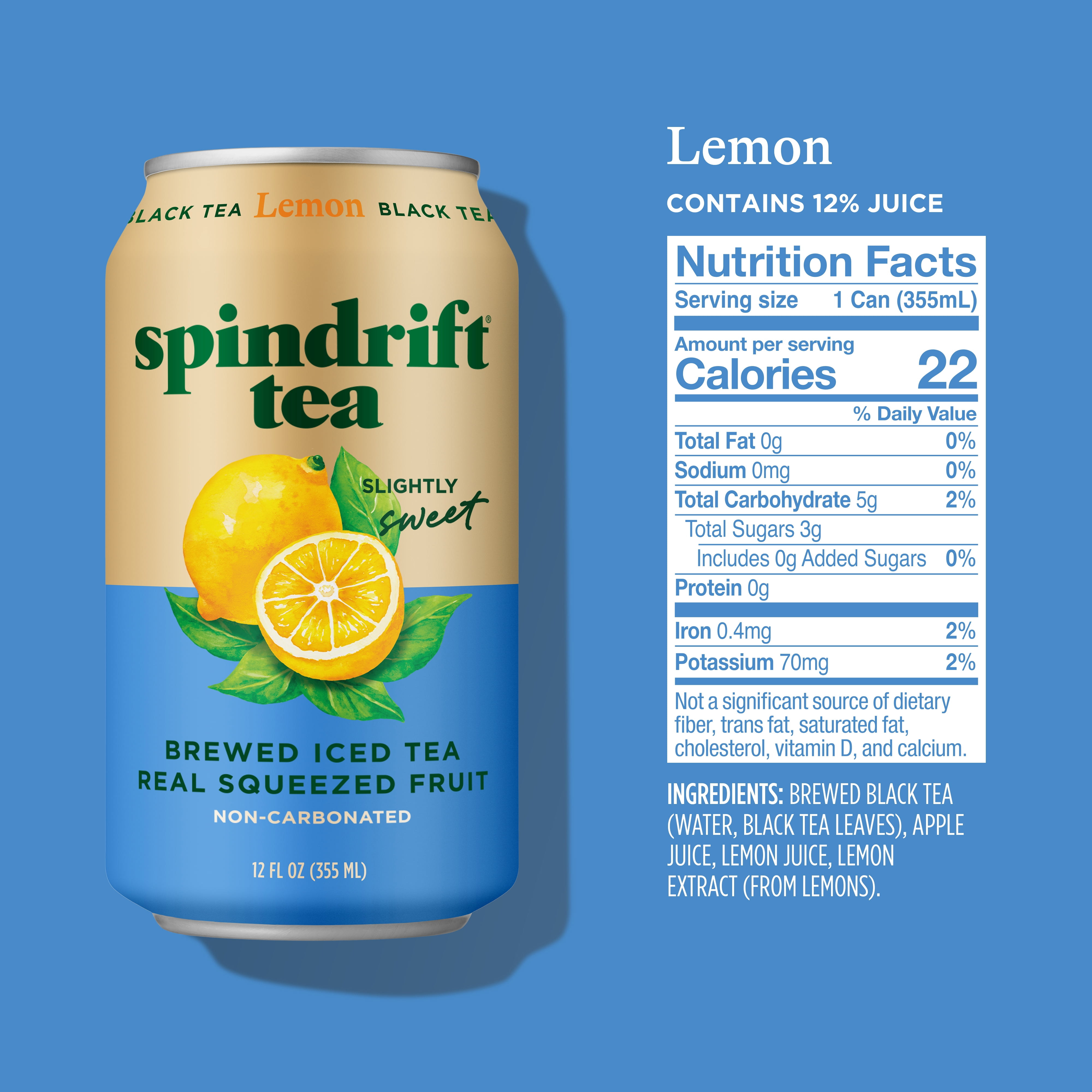 (12 pack) 12 oz. Lemon Black Tea Singles