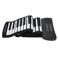 thumbnail image 4 of Piano eléctrico de mano de 61 teclas, plegable, de silicona, recargable, instrumento musical, 4 of 14