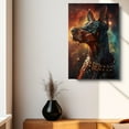 thumbnail image 4 of Doberman Pinscher Dog Space Painting Poster Unframe, Doberman Pinscher Dog Canvas Frame Ready to Hang - Boho Living Room Decor - Gifts For Women, 4 of 6