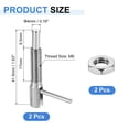 thumbnail image 2 of Uxcell Retractable Indexing Plunger Pin, l Spring Plunger Stainless Steel Spring Loaded Latch Telescopic Locking Pin with Nut 2 M6, 2 of 6