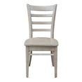 thumbnail image 4 of 30" x 48" Wood Dining Table and 4 Emily Chairs in Washed Gray Taupe - Set of 5, 4 of 9
