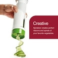 thumbnail image 3 of Zyliss Vegetable Spiralizer & Slicer, White Green Zoodle Veggie Pasta Maker, ABS & Stainless Steel Dishwasher Safe, 3 of 7