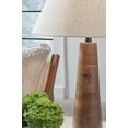 thumbnail image 6 of Signature Design by Ashley Danset Natural Wood Table Lamp with Fabric Shade - Honey Brown, 6 of 7