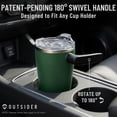 thumbnail image 4 of OUTSIDER Stainless Steel Vacuum Insulated Coffee Mug/Cup with Rotating Handle and Spill Proof Lid – Great Travel Tumbler for Outdoor, Home, Office – 17 ounces, Green, 4 of 10