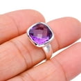 thumbnail image 3 of StarGems  Natural Amethyst Handmade 925 Sterling Silver Ring 7.25 F2915, 3 of 7
