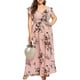 thumbnail image 2 of Vestido HUOGUO sexy para mujer, talla grande, estampado con cuello en V, sin mangas, 2 of 5