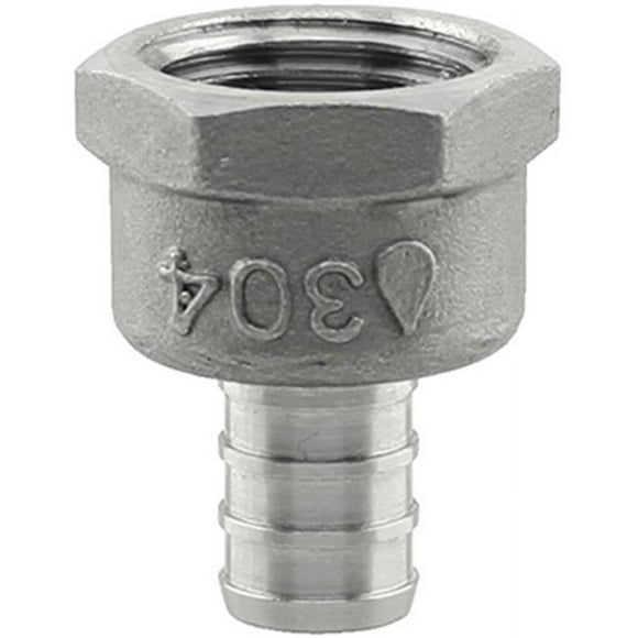 Boshart & Plumbeeze PE-PS-FA07 Adaptateur en Acier Inoxydable 0.75 x 0.75 Po