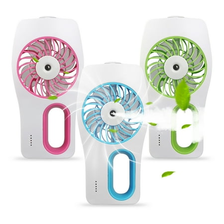 Handheld Misting Fan Portable Hand Fan-Mini Rechargeable Battery Operated Fan, Portable Personal Travel Fan with Cooling Humidifier for Camping, Office and Outdoor