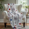 thumbnail image 4 of Dmlowu 4th of July Decorations Fleece Blanket 28x39" Comfortable Blanket Extra Soft Bed Blanket Memorial Day Decorations Throw Blanket for Couch Travel Camping Living Room Home Decor, 4 of 7