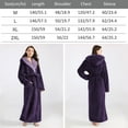 thumbnail image 3 of Robes for Women, LOFIR Full-Length Womens Robes, Soft Fleece Hooded Womens Bathrobes, Plush Long Bath Robe with Side Pocket, Winter Warm Pajamas Gift for Women (XL, Purple), 3 of 7