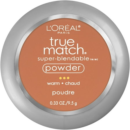 L'Oreal Paris True Match Super Blendable Oil Free Makeup Powder, W8 Creme Cafe, 0.33 oz