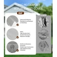 thumbnail image 3 of Kselythan Carport Replacement Canopy Cover For Tent Top,180G/220G Garage Shelter Cover,Replacement Cover,Car Shelter Cover,Waterproof,UV-Resistant 180G PE Fabric (Cover ONLY,Frame NOT Included), 3 of 7