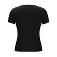 thumbnail image 7 of hotojiny Going out Tops for Women V Neck Lace up Trendy Outfit Slim Fit Fashion Short Sleeve Summer Clothes S-2XL, 7 of 7