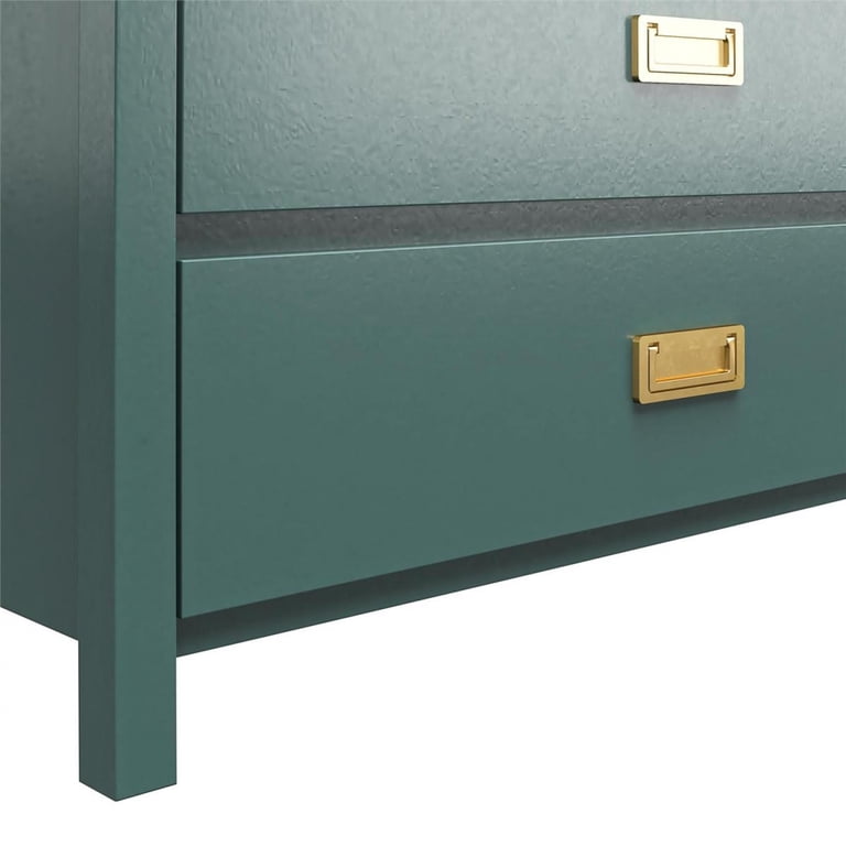 green kids dresser Jenny Lind Spindle 6-Drawer Dresser Forest Green