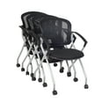 thumbnail image 7 of Romig Trek 60 x 24 in. Training Table- Neo Walnut Top, Chrome Legs & 2 Cadence Nesting Chairs, 7 of 7
